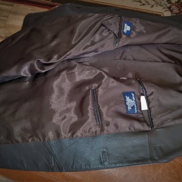 STAFFORD Genuine  Men's Versatile Jacket XL Color Brown 100% Leather - Picture 15 of 16